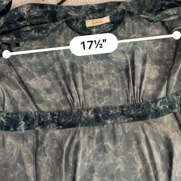 La Robe  100% Sueded Silk Charmouse Floral Wrap Midi Dress 2 NWOT - Picture 12 of 13